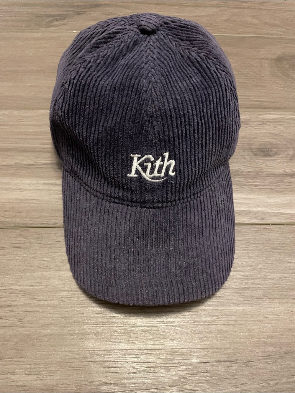 Kith Navy Corduroy Cap with White Kith Tag